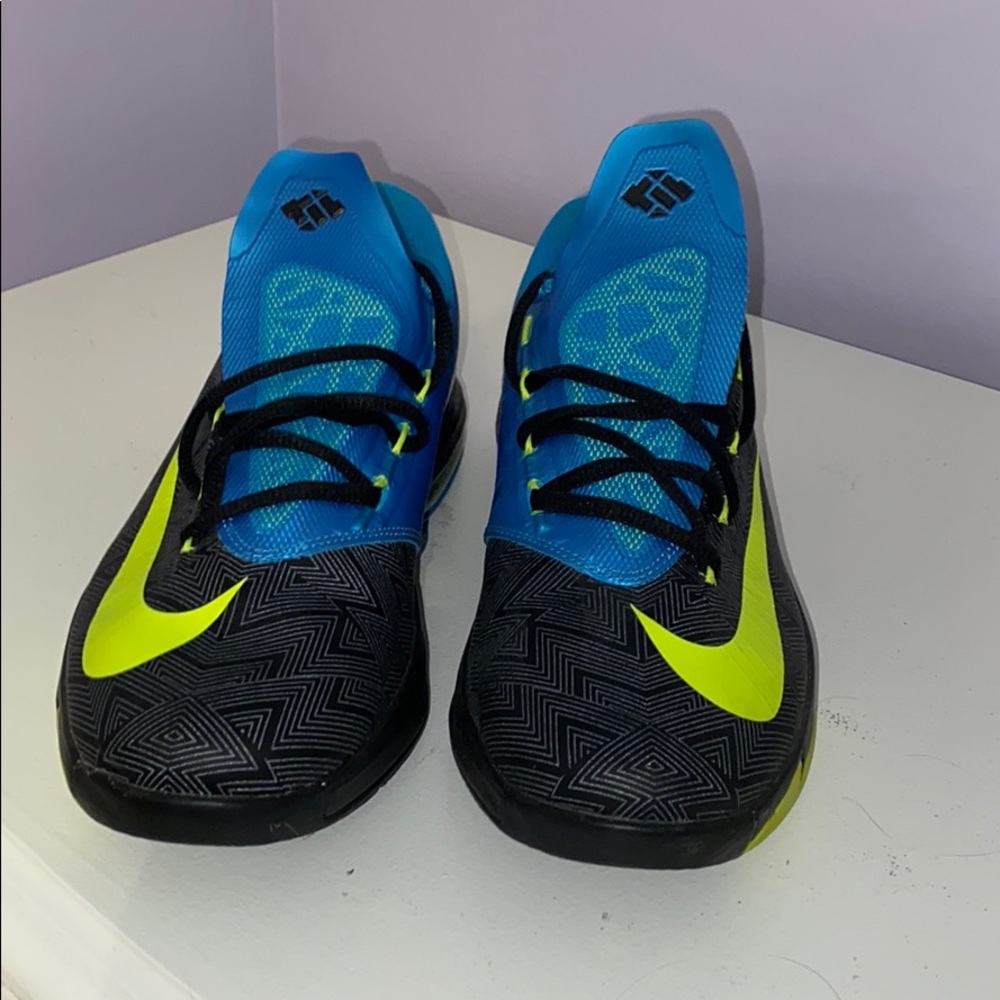 KD 6 Black Volt Vivid Blue Shoes